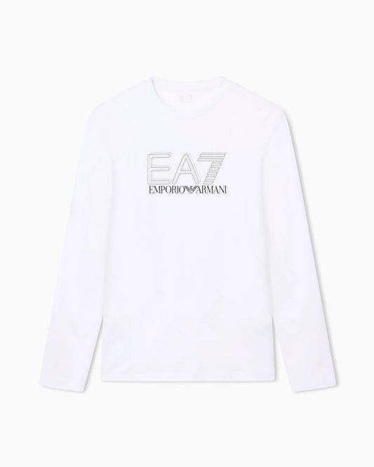 Visibility long-sleeved T-shirt in stretch cotton jersey