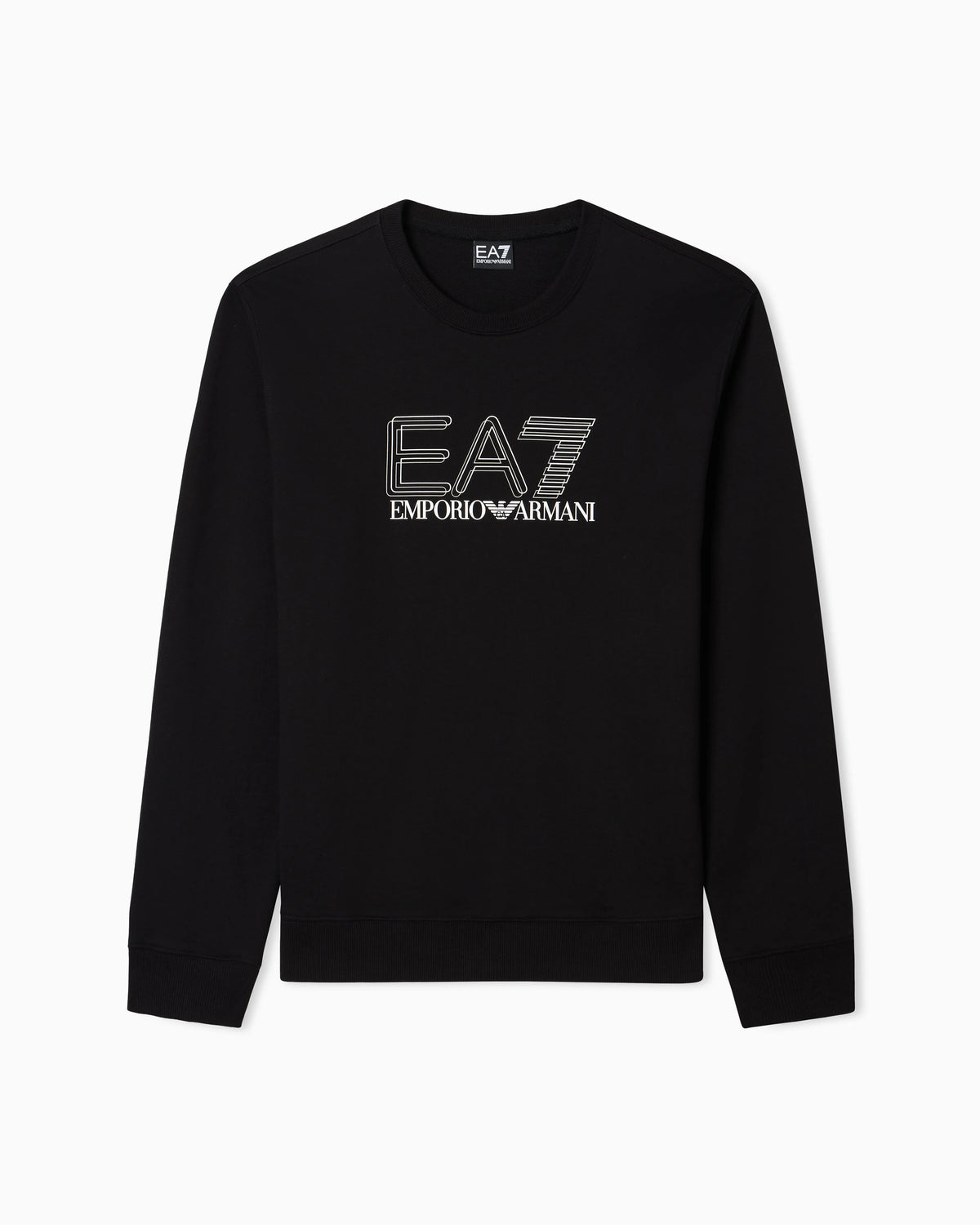 Visibility cotton zip-up sweatshirt with EA7 logo