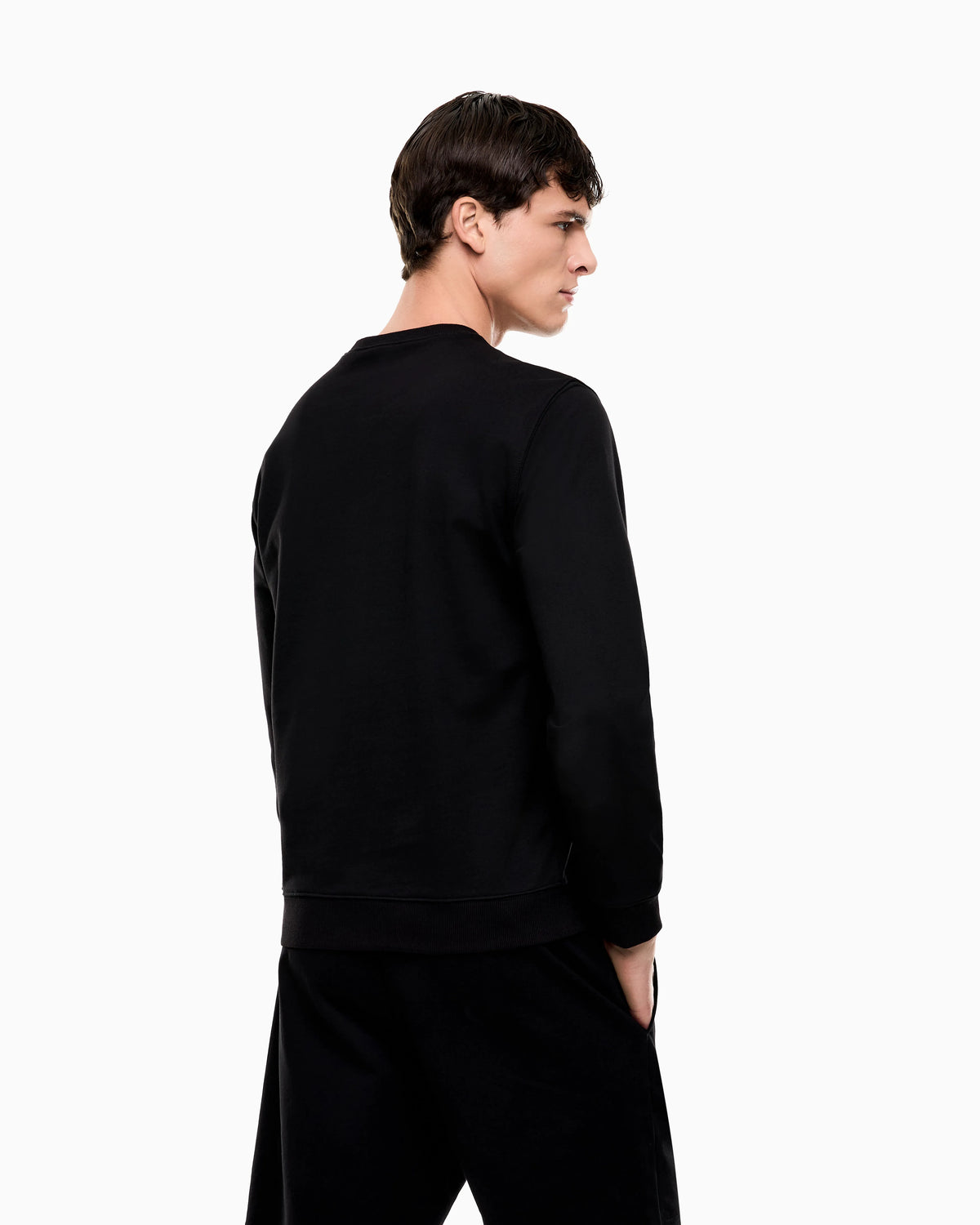 Visibility cotton zip-up sweatshirt with EA7 logo