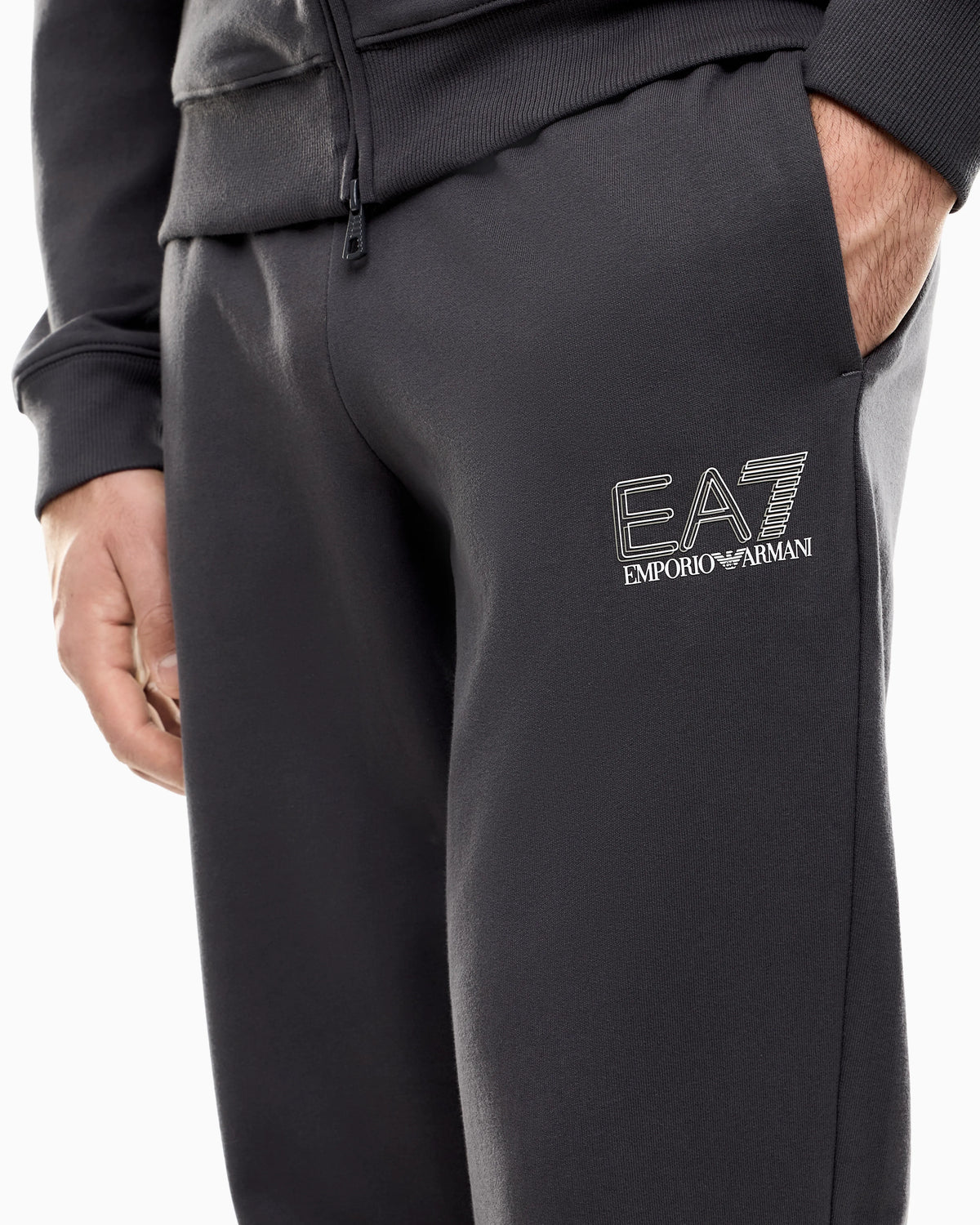 Visibility pure cotton zip-up tracksuit