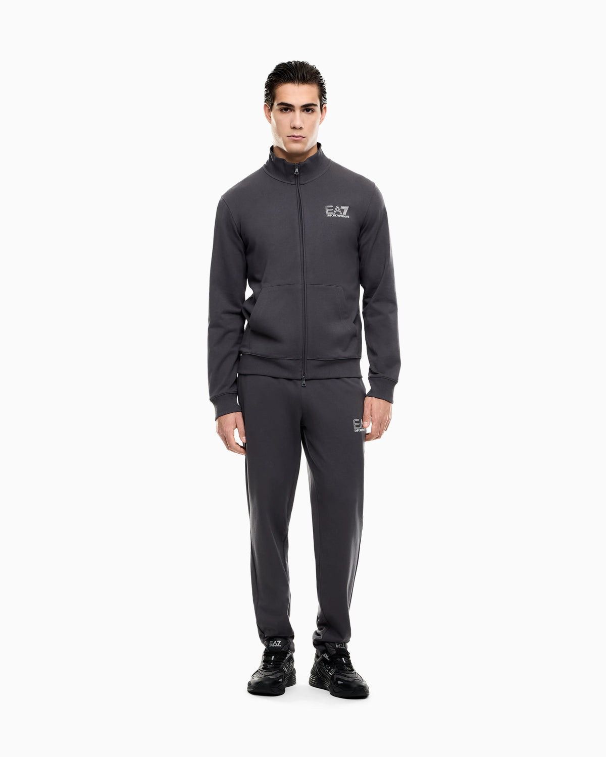 Visibility pure cotton zip-up tracksuit