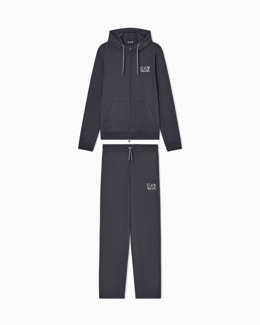 Pure cotton tracksuit with hood