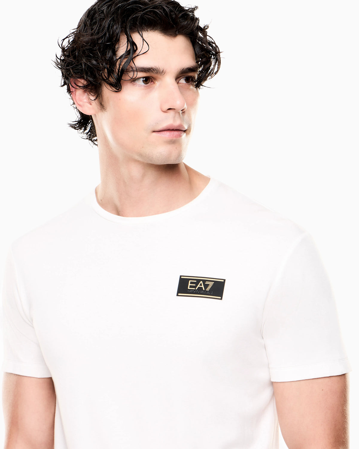 Premium Label stretch viscose-blend crew-neck T-Shirt