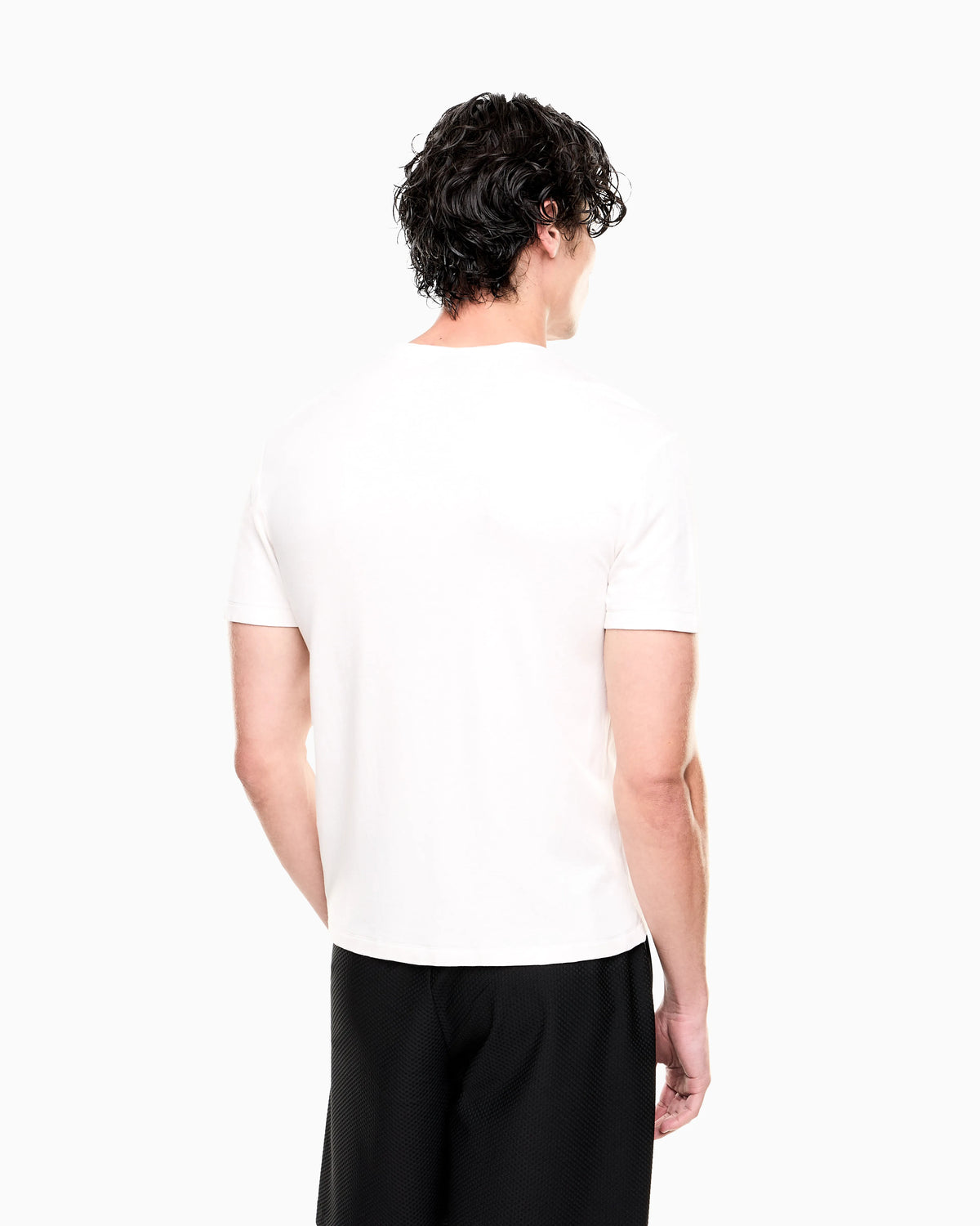 Premium Label stretch viscose-blend crew-neck T-Shirt