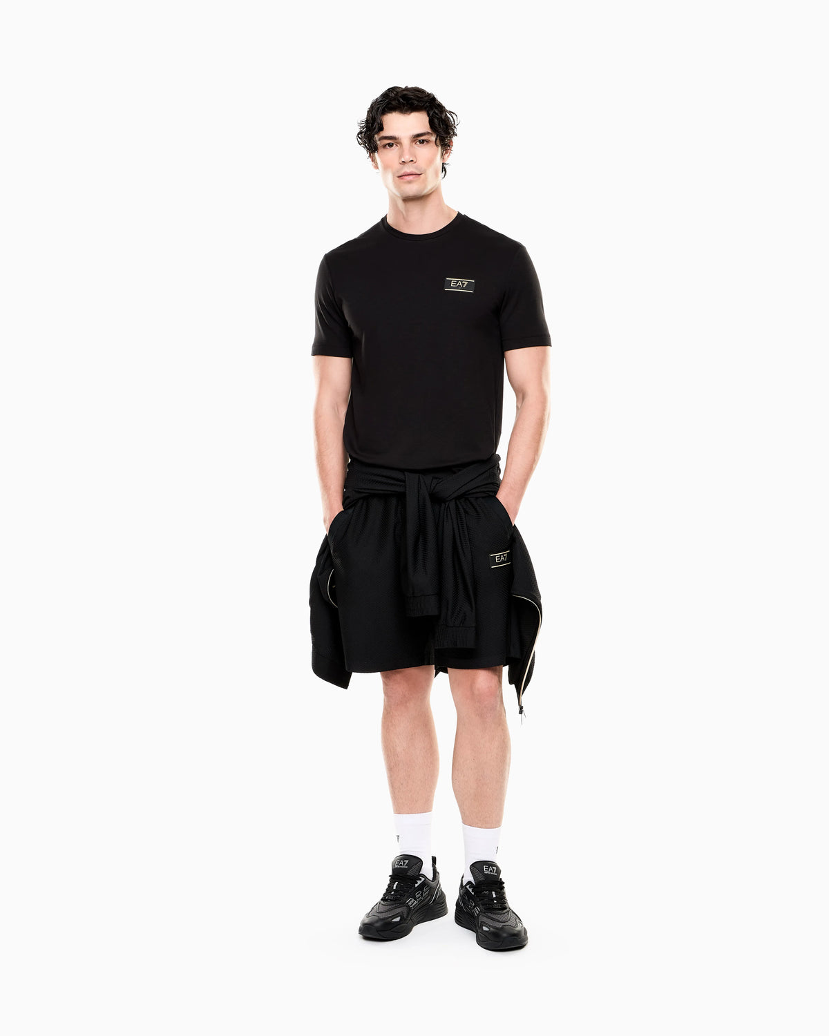 Premium Label stretch viscose-blend crew-neck T-Shirt