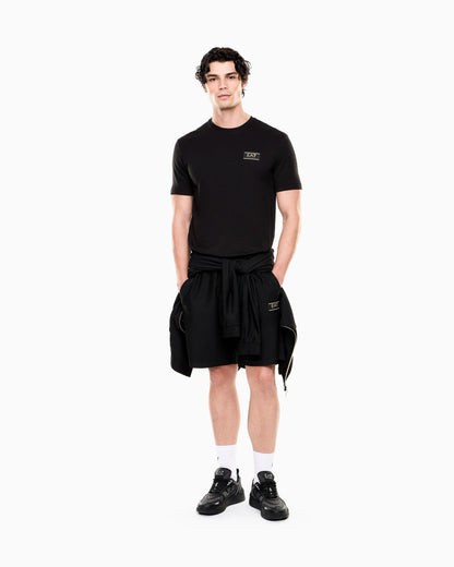 Premium Label stretch viscose-blend crew-neck T-Shirt
