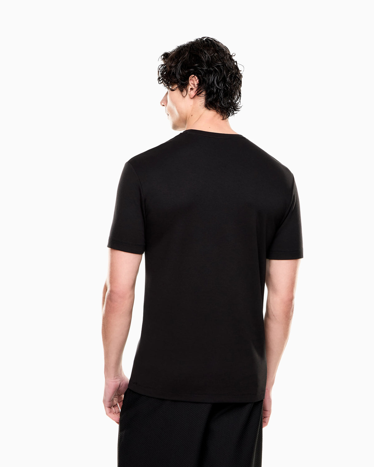 Premium Label stretch viscose-blend crew-neck T-Shirt