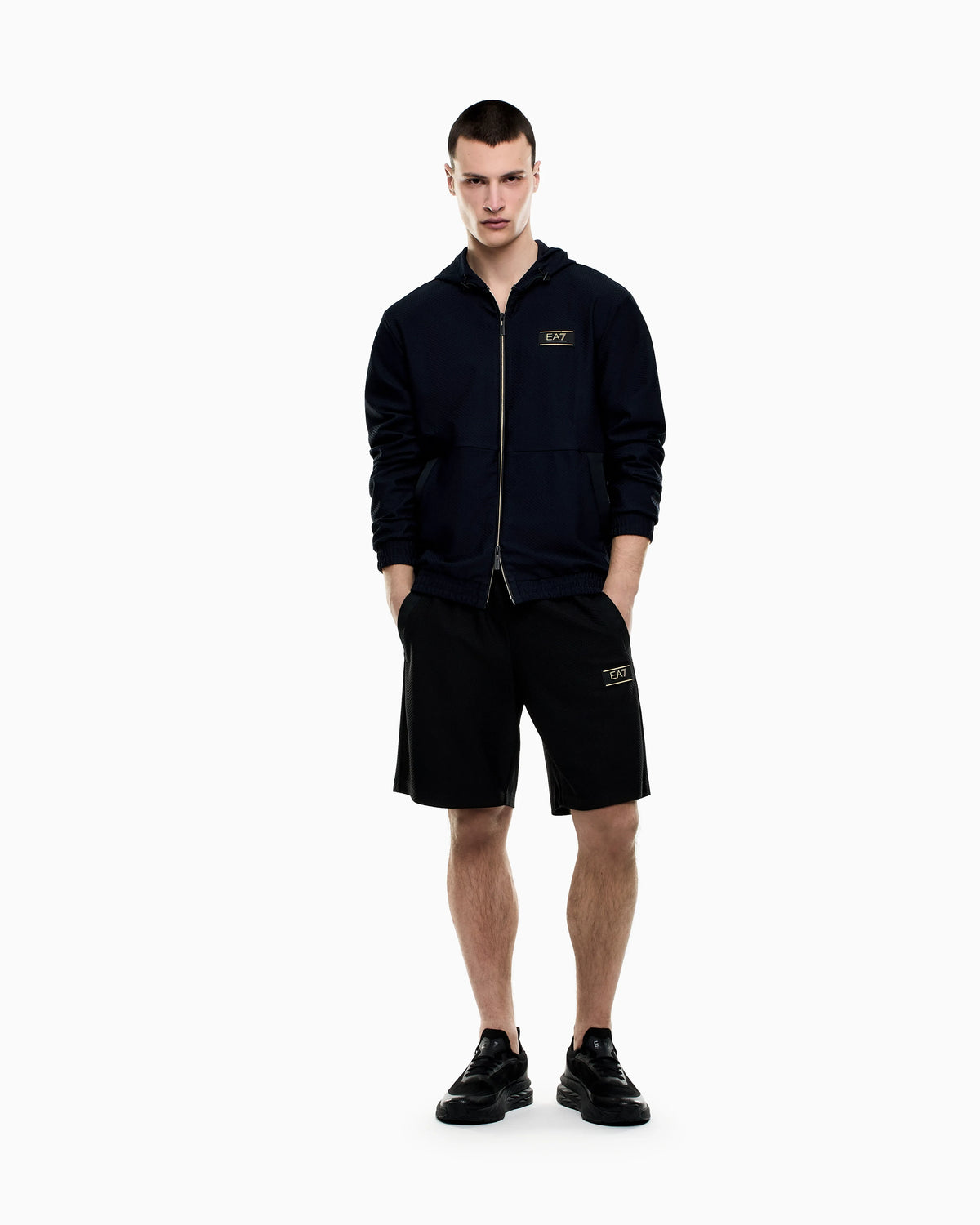 Premium Label technical fabric hooded sweatshirt