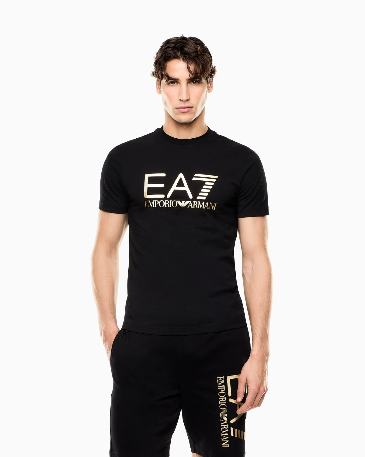 Slim-fit t-shirt Core Identity in cotton with big logo