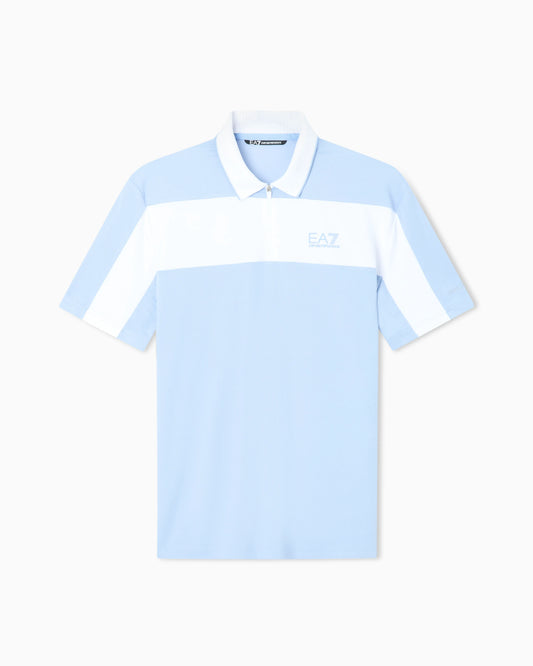 Tennis Pro zip-up polo shirt in VENTUS7 technical fabric