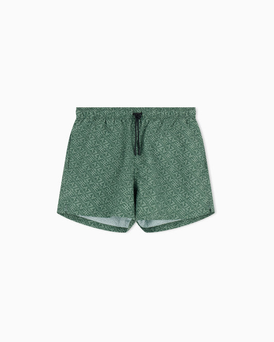 Graphic Series swim trunks with monogram print