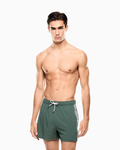 Logo Series swim trunks with logo tape