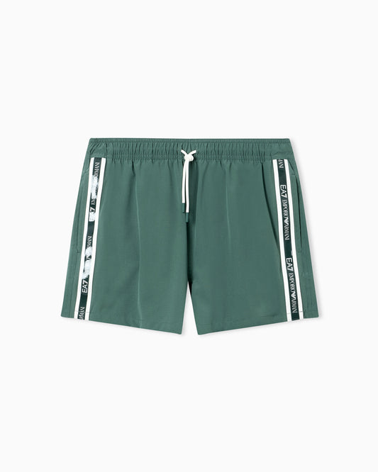 Logo Series swim trunks with logo tape