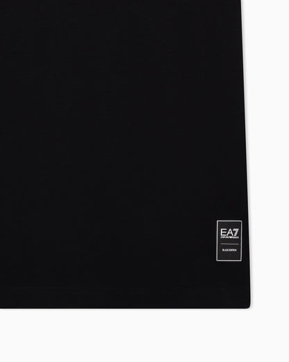 T-shirt Black & White cotton jersey rib details