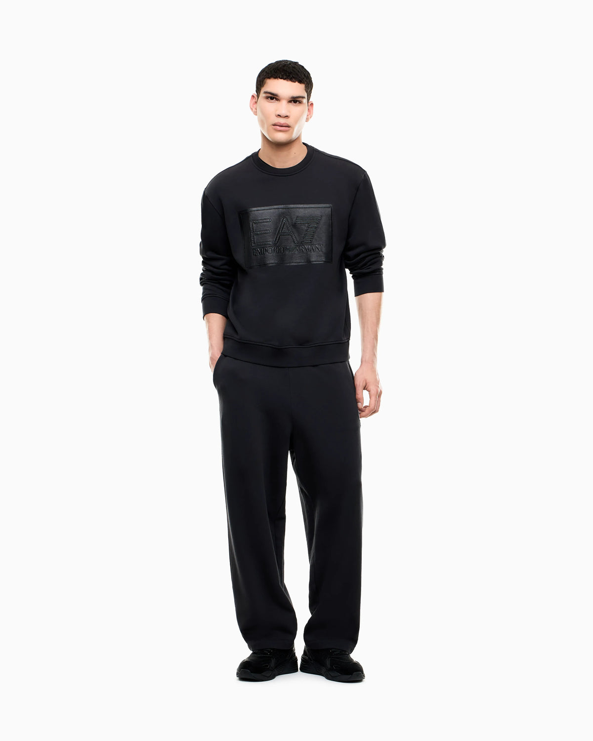 Trousers Black & White oversized cotton jersey