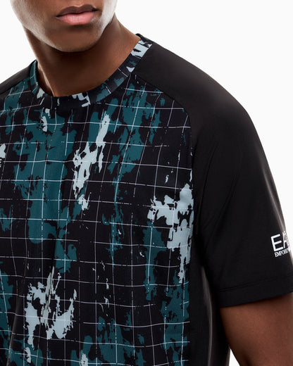 Slim fit jersey t-shirt Ventus 7 with allover graphic