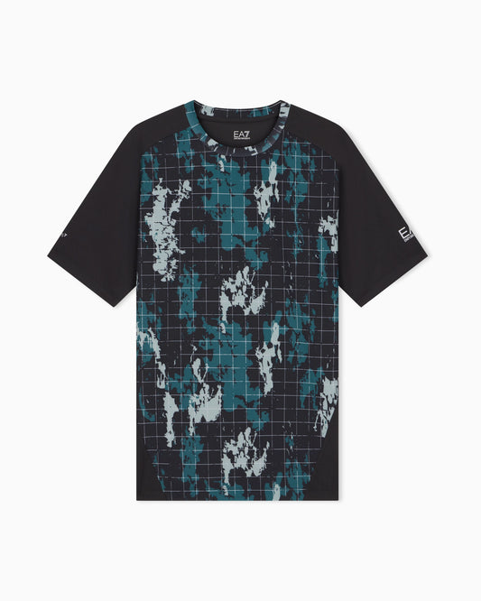 Slim fit jersey t-shirt Ventus 7 with allover graphic