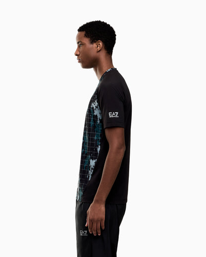 Slim fit jersey t-shirt Ventus 7 with allover graphic