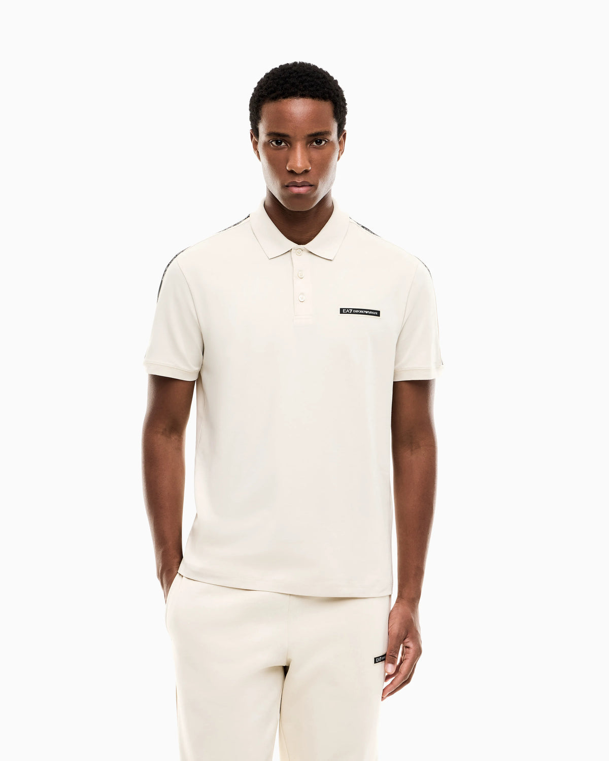 Regular fit polo shirt Logo Series in stretch cotton jersey