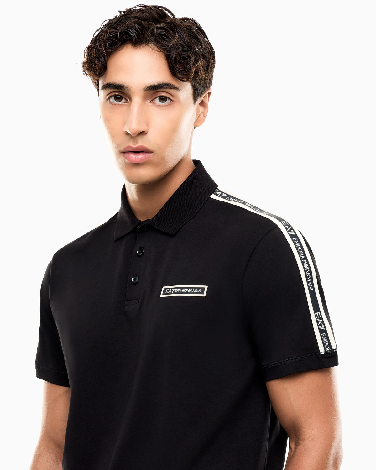 Regular fit polo shirt Logo Series in stretch cotton jersey