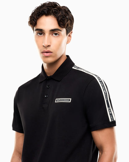 Regular fit polo shirt Logo Series in stretch cotton jersey