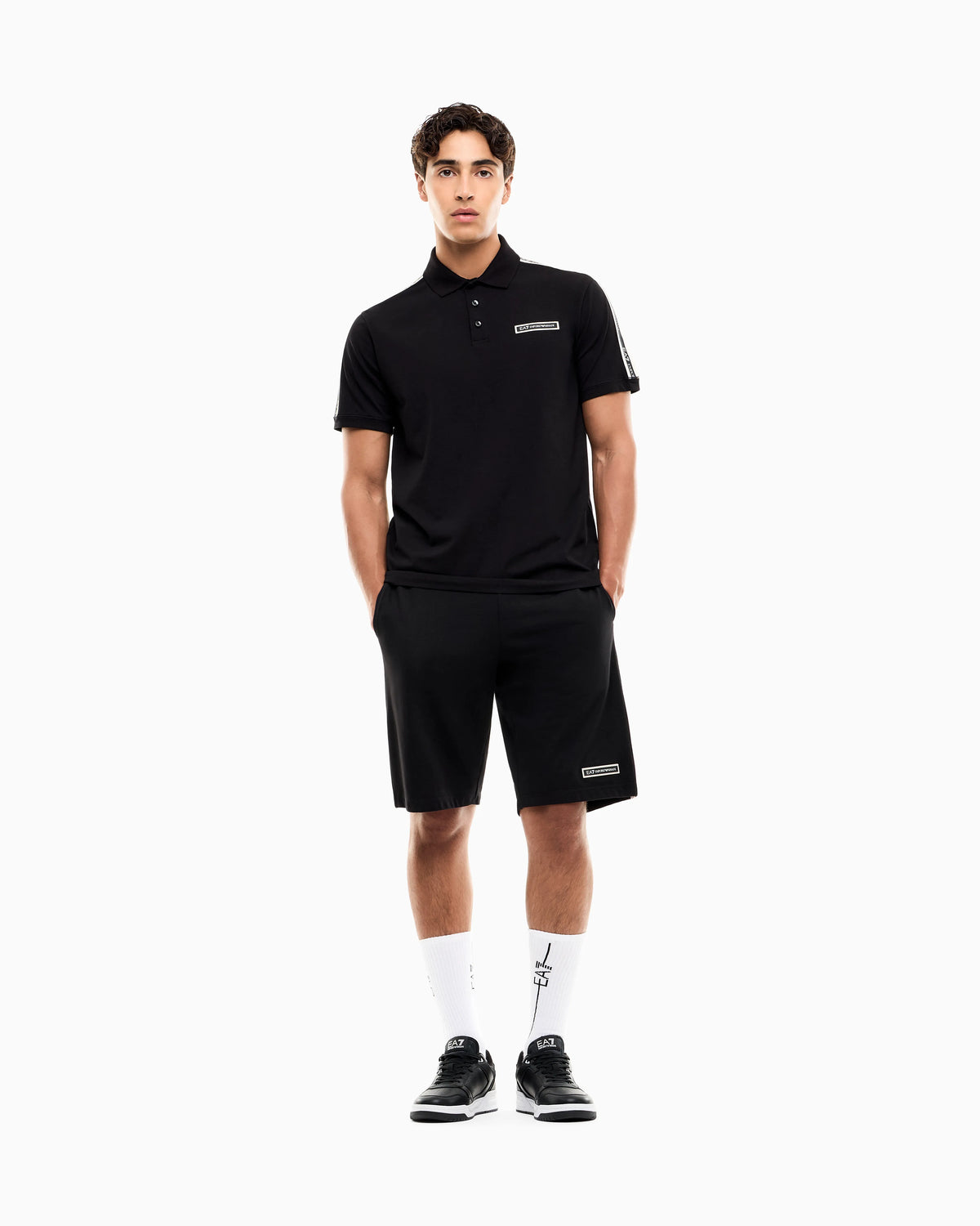 Regular fit polo shirt Logo Series in stretch cotton jersey