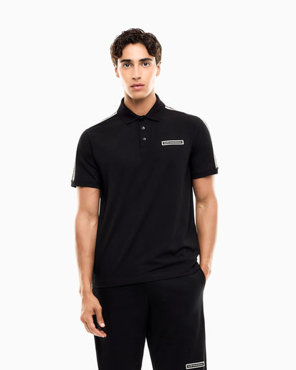 Regular fit polo shirt Logo Series in stretch cotton jersey