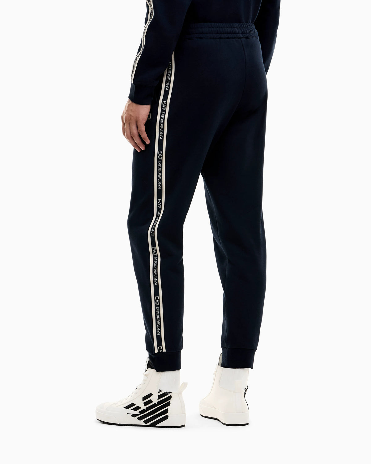 Slim fit pants Logo Series in cotton jersey with tape