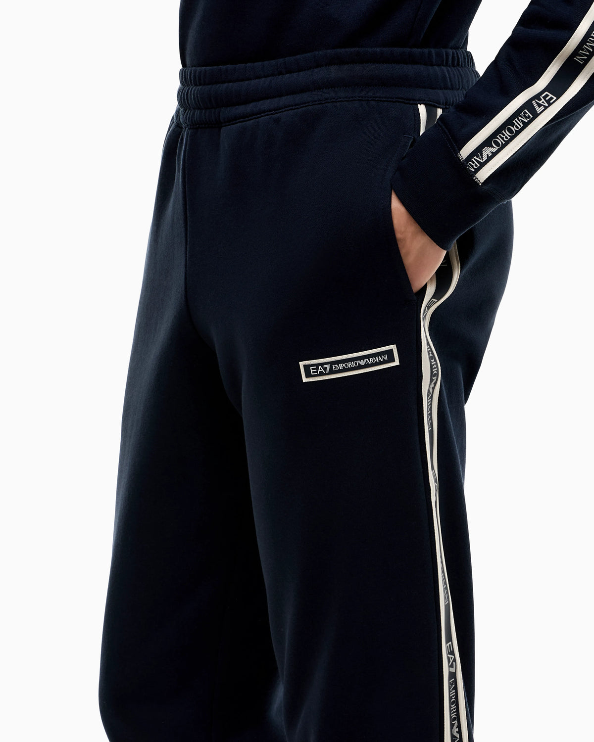 Slim fit pants Logo Series in cotton jersey with tape