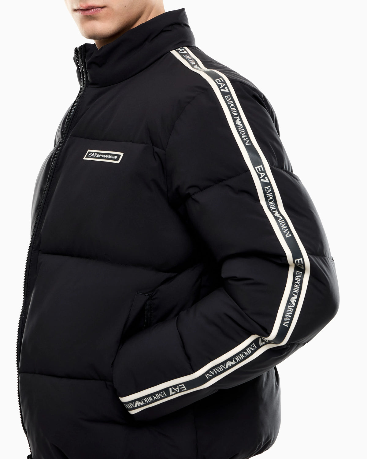 Padded Logo Series jacket in technical fabric