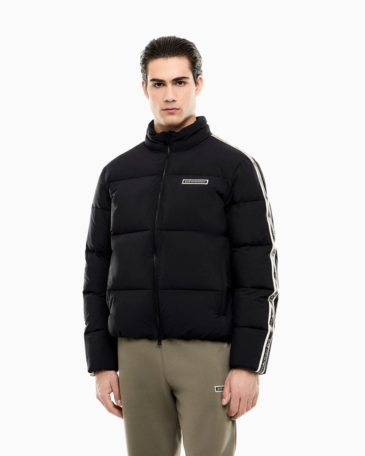 Padded Logo Series jacket in technical fabric