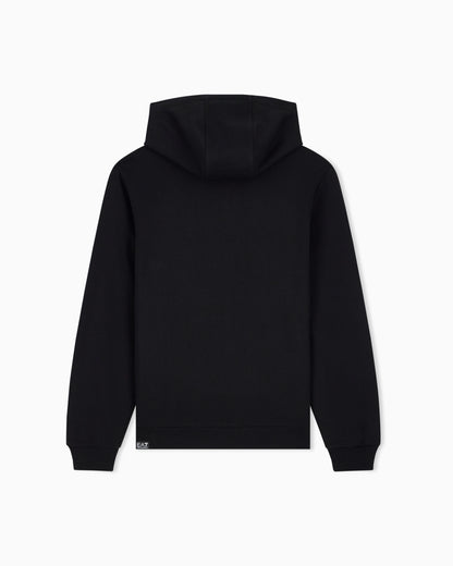 Regular fit hoodie Logo Series in cotton with ribbed details