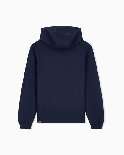 Regular fit hoodie Logo Series in cotton with ribbed details