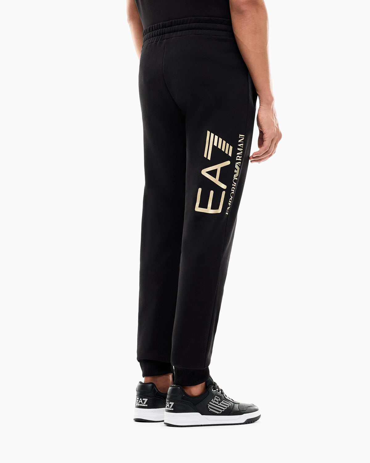 Slim-fit trousers Logo Series in cotton jersey with logo