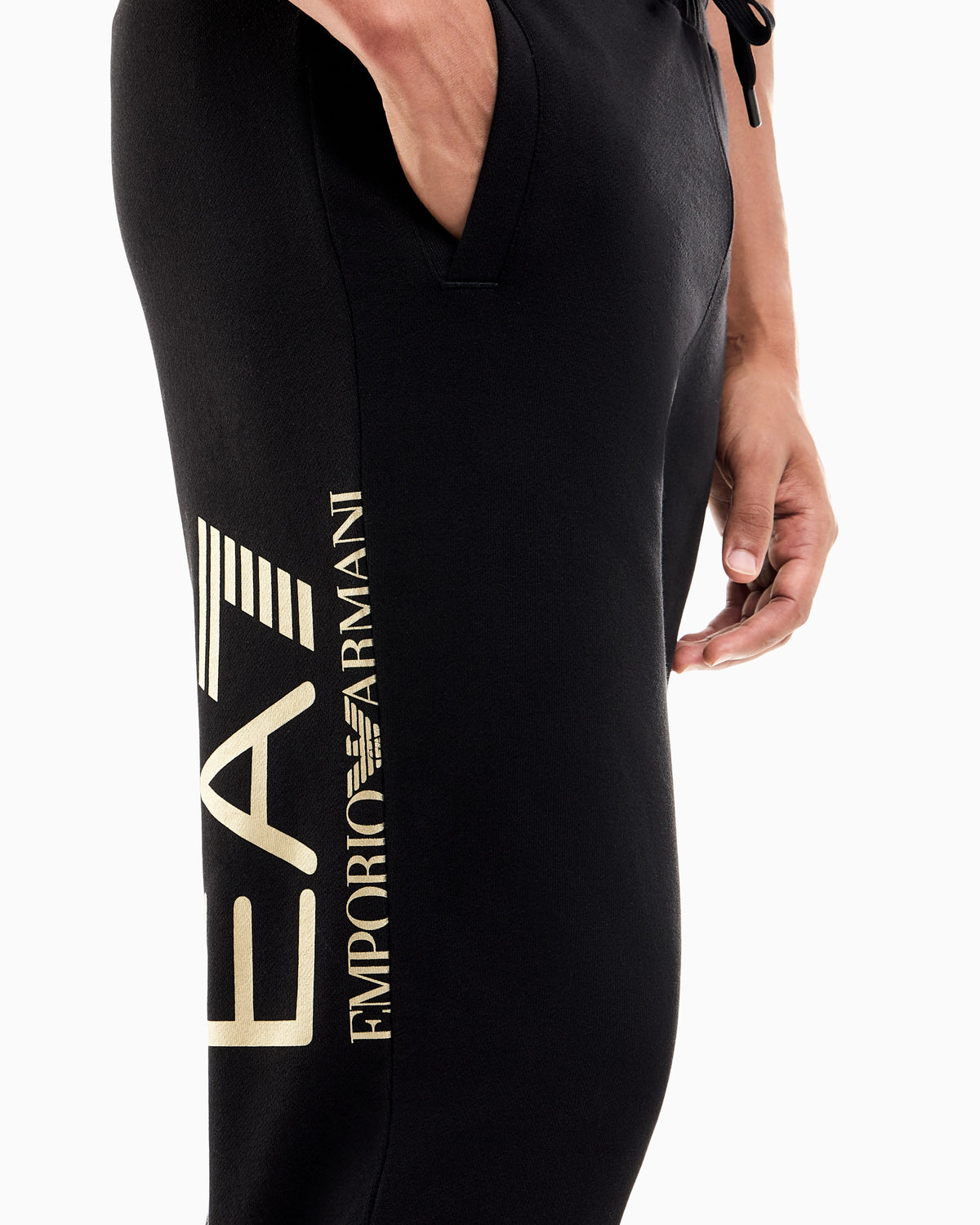 Slim-fit trousers Logo Series in cotton jersey with logo