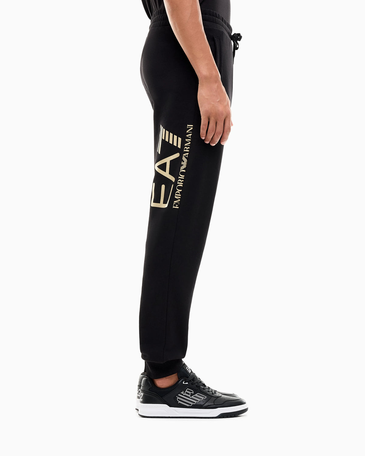Slim-fit trousers Logo Series in cotton jersey with logo