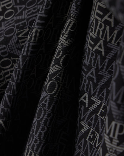 Zip hoodie Logo Series cotton blend jersey monogram