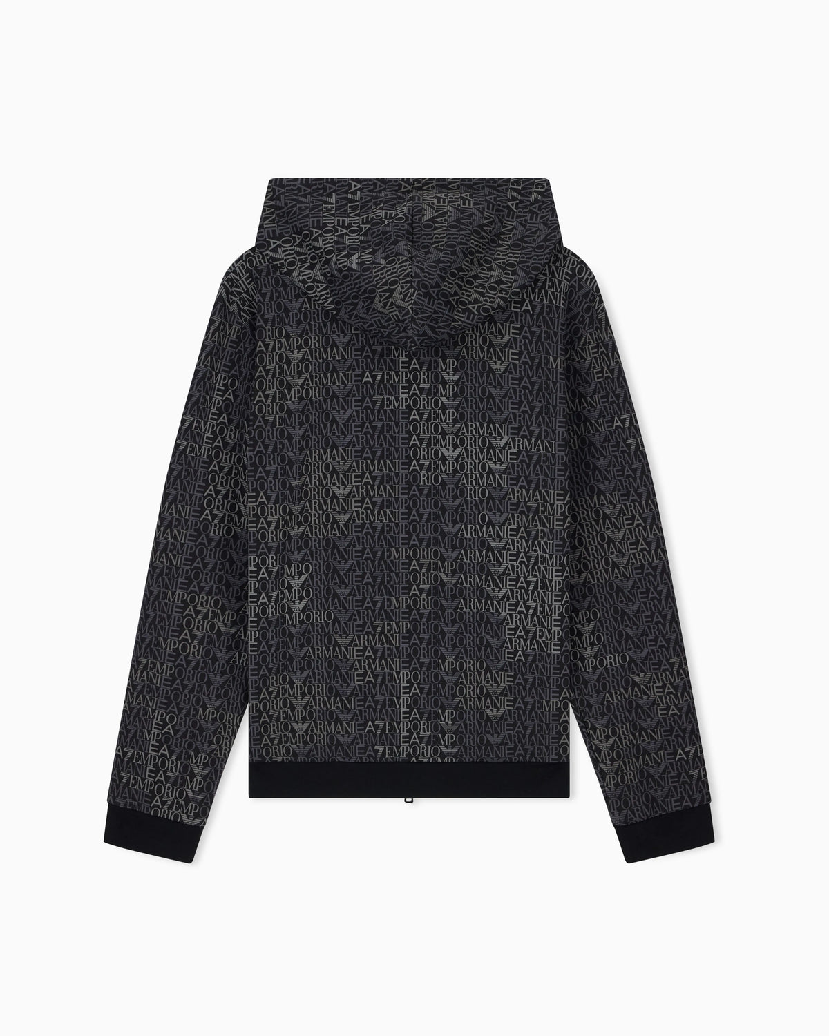 Zip hoodie Logo Series cotton blend jersey monogram