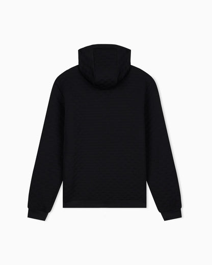 Hoodie Premium Label regular fit full-zip with rib details