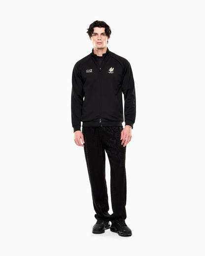 Soccer zip-up sweatshirt in technical fabric