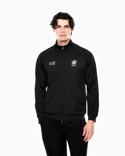 Soccer zip-up sweatshirt in technical fabric
