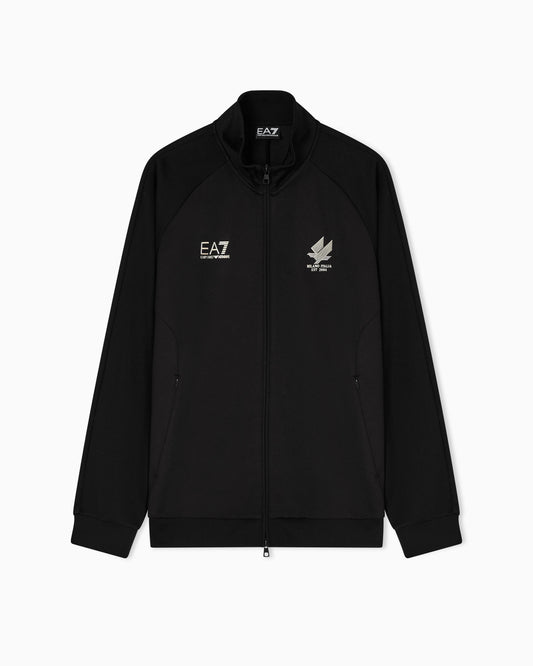 Soccer zip-up sweatshirt in technical fabric