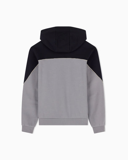 Regular fit jersey hoodie in cotton with full zip