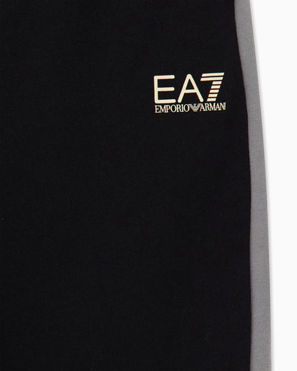 Slim-fit trousers in cotton-blend jersey with rib details