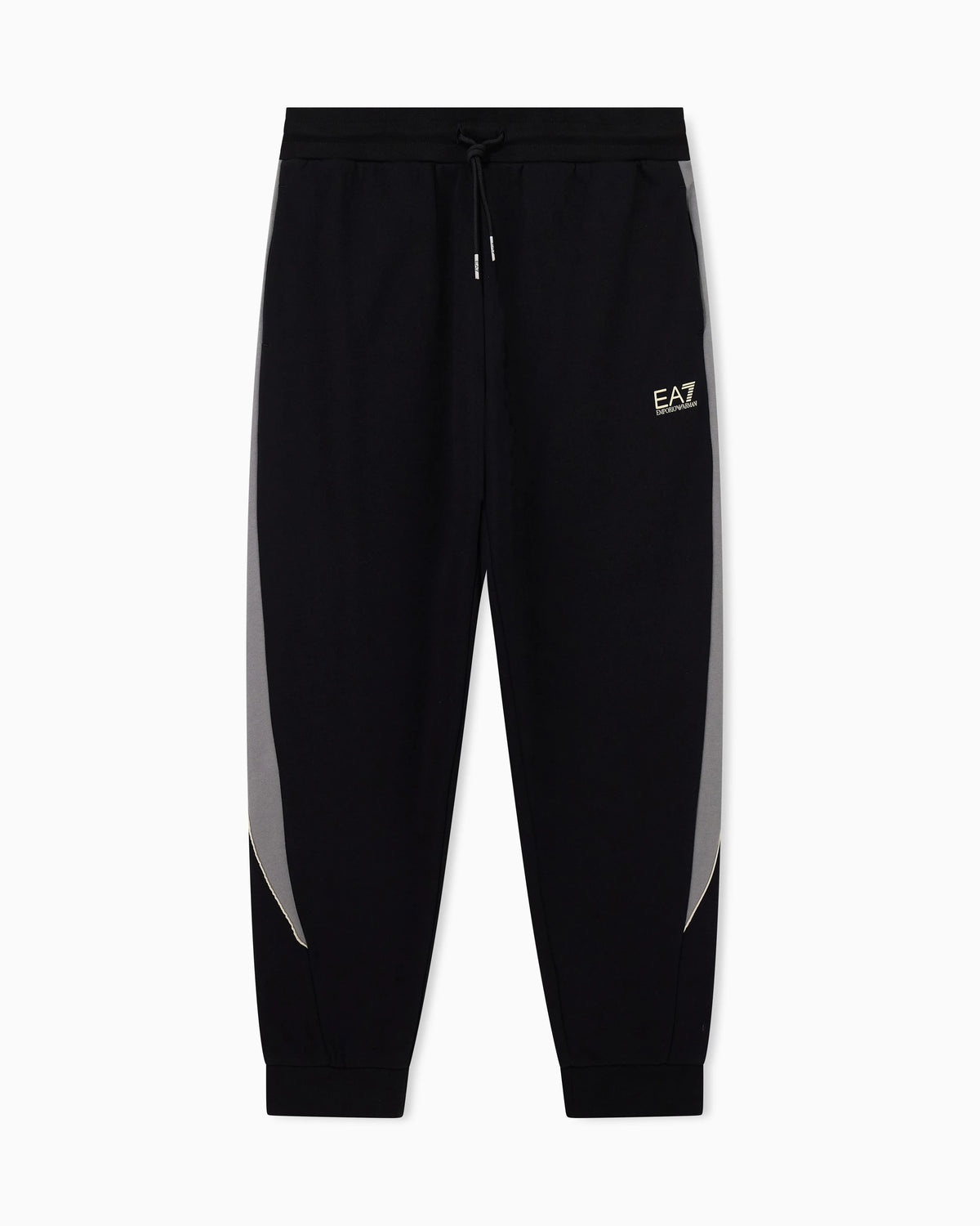 Slim-fit trousers in cotton-blend jersey with rib details