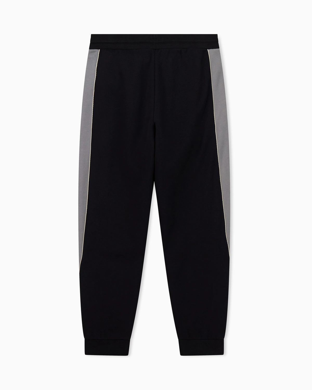 Slim-fit trousers in cotton-blend jersey with rib details