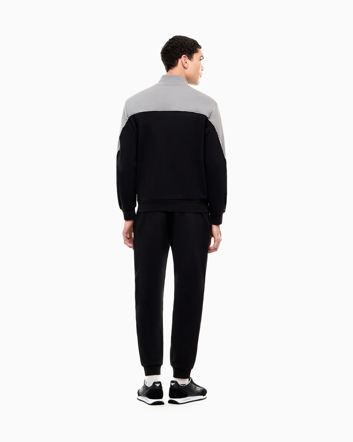Tracksuit regular fit in cotton jersey with ribbed details