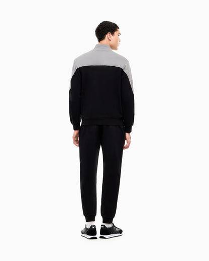 Tracksuit regular fit in cotton jersey with ribbed details