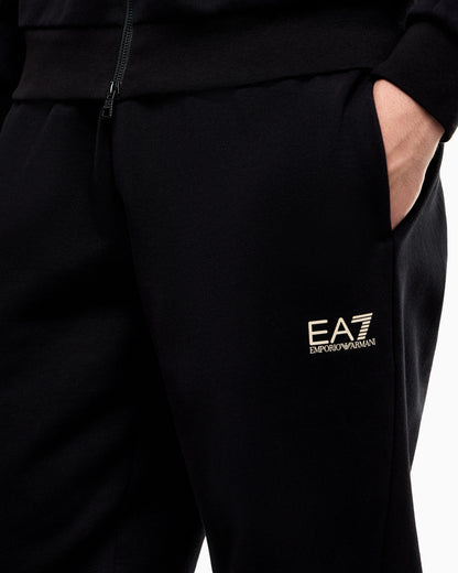 Tracksuit regular fit in cotton jersey with ribbed details