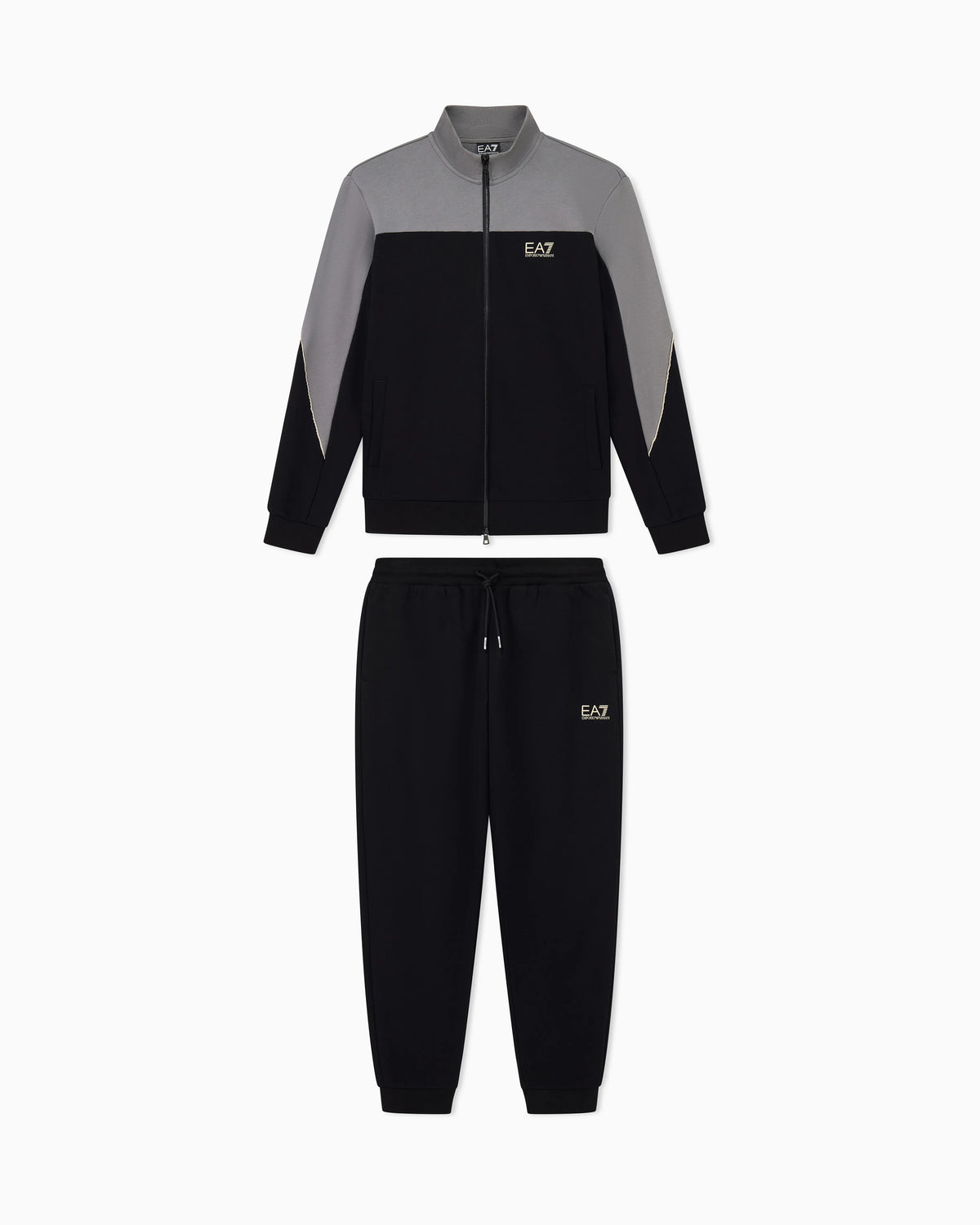 Tracksuit regular fit in cotton jersey with ribbed details